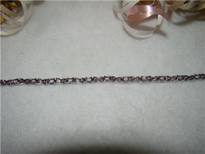 10K WG Tanzanite Tennis Bracelet, 7  