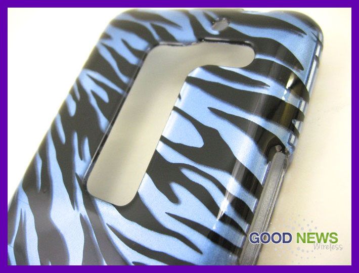 for Metro PCS LG Esteem MS910   Blue Zebra Hard Case Phone Cover 