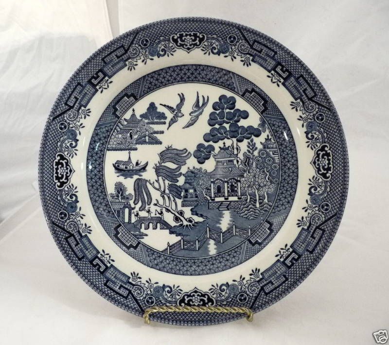 Churchill Blue Willow Dinner Plate Made In England  