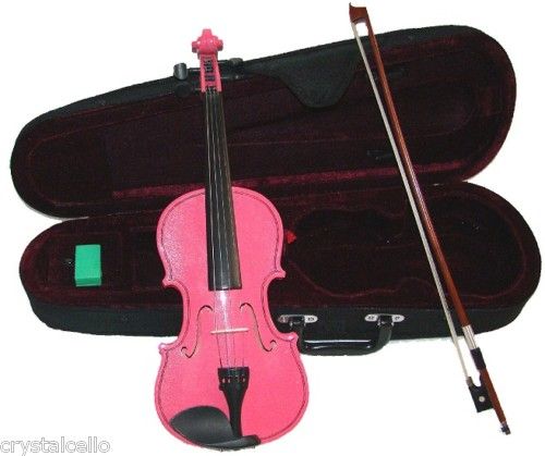 CRYSTALCELLO NEW 13 PINK VIOLA WITH CASE,BOW,ROSIN  