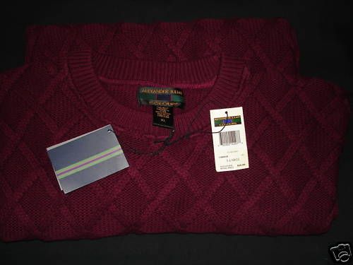 NWT Alexander Julian Golf Cabernet Sweater Mens XL  