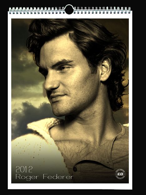 ROGER FEDERER 2012 WALL HOLIDAY CALENDAR  