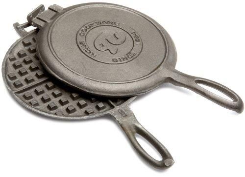 NEW ROMES #1100 OLD FASHIONED WAFFLE IRON, CAST IRON  