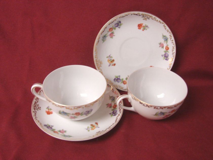 Noritake M China Dinnerware Dresdoll Pattern #4716 set 2 cup and 