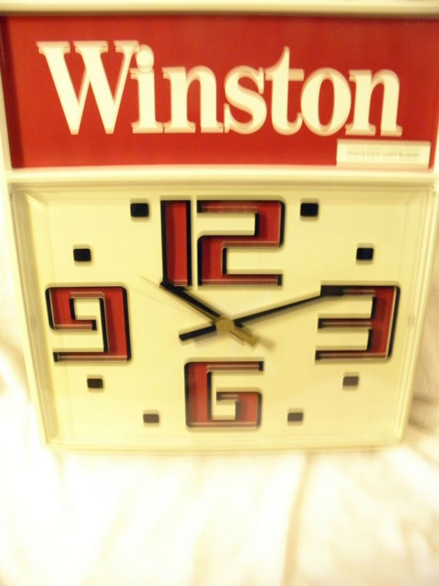 Winston Cigarette Clock Advertising Sign  