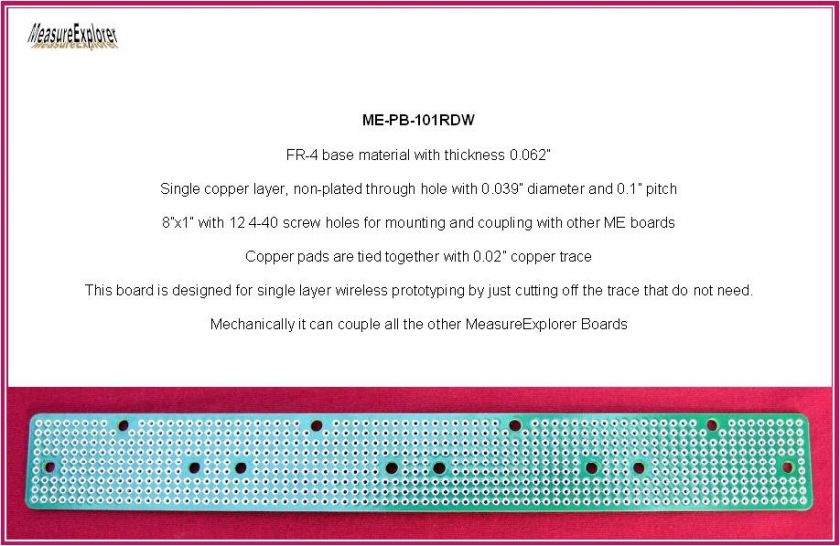 of 101RDW wireless circuit prototype bread PCB board  