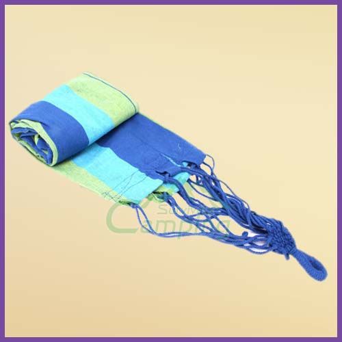 New Canvas Stripe Rope Hammock 72.83 x 39.37 Outdoor Camping 