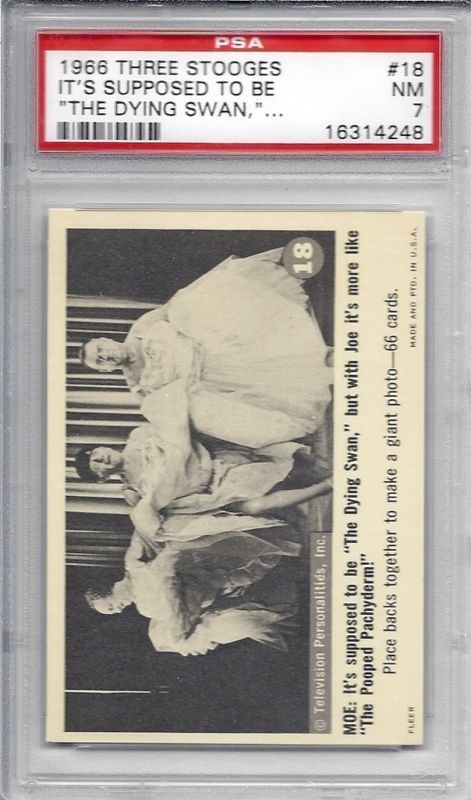 1966 Fleer, Three Stooges, #18, PSA 7 NM  