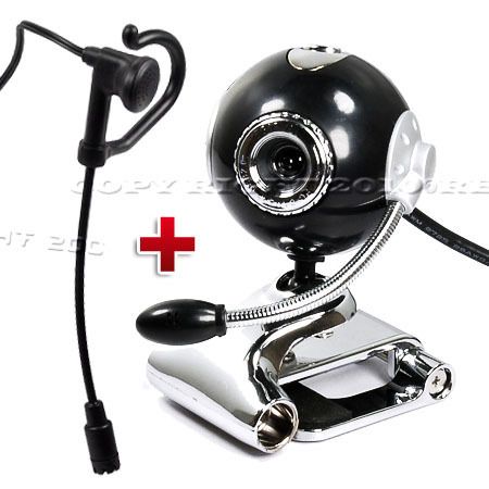 PC Computer USB 16M HD Webcam Camera+Headset Microphone  