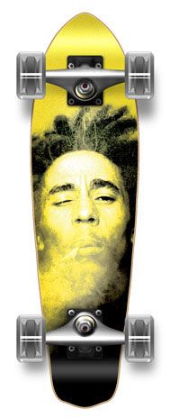 Bob Marley Red Complete Longboard MICRO Cruiser skate  