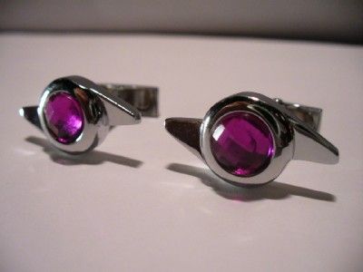 CUFFLINKS SILVER PURPLE PROPELLER WEDDING PILOT GIFT BOXED FREE 