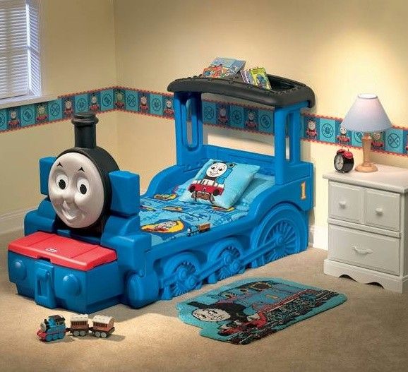 CAMA TOP SIN MANGAS DE TREN THOMAS/DORMITORIO PARA NIÑOS DE LITTLE 