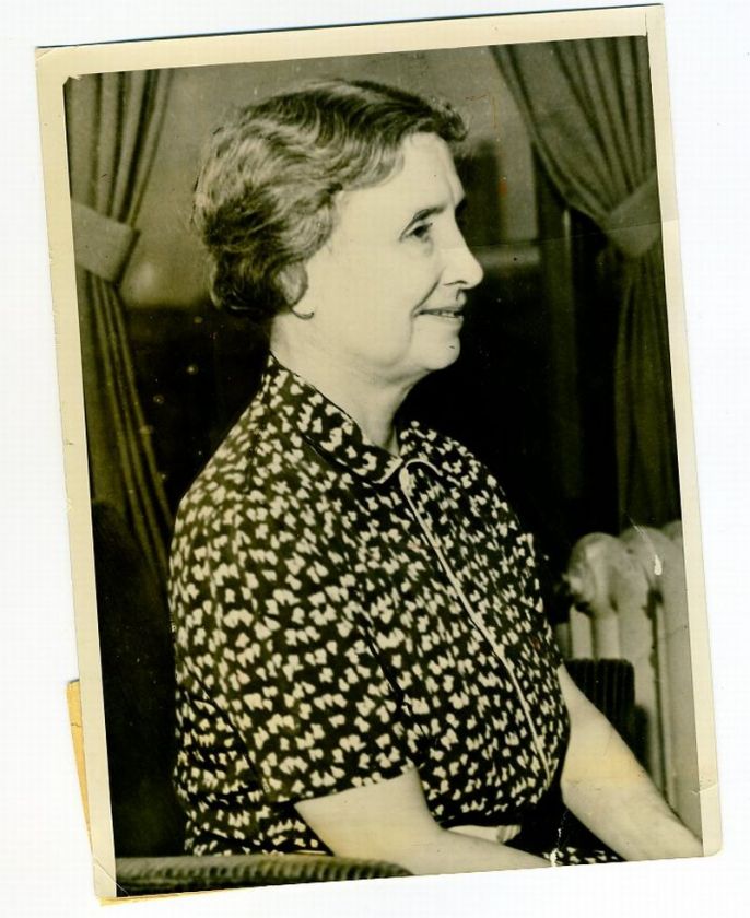 HELEN KELLER deaf blind author photo rochester 1937  