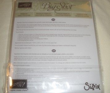   Stampin Up Sizzix Big Shot Framelits Die LABELS COLLECTIONS 6 Die Set