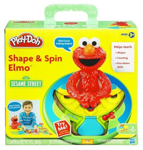 NEW PLAY DOH ELMO SHAPE AND SPIN PLAYSET  