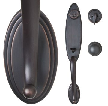 Front Door Entry Set Lock Satin   Oil Rubbed Bronze  