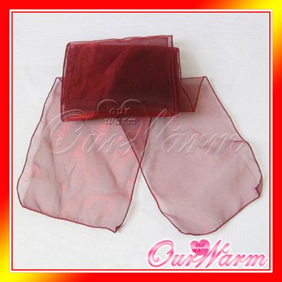 100 Deep Red Organza Sash Chair Bow Wedding Party Decor  