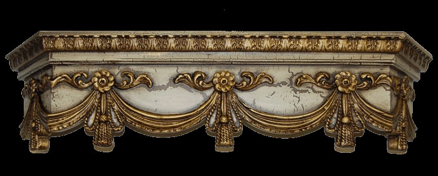 Large Swag Bedcrown Cornice Box Old World 30 Finishes  