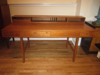   PETER LOVIG TEAK DANISH MODERN DESK FLIP TOP MID CENTURY 60S  