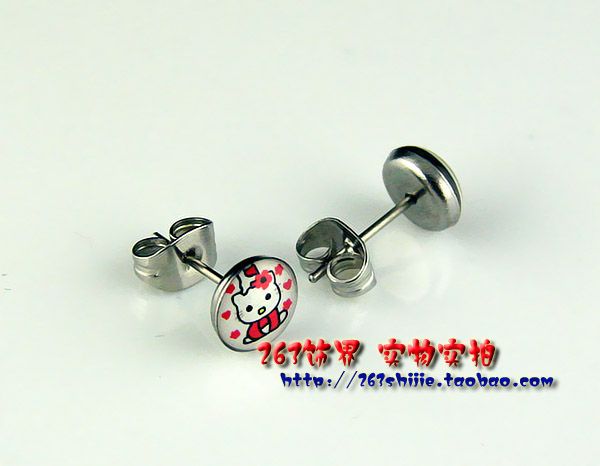 Pairs】HELLO KITTY Earrings【With Gift Jewelry Box】CUTE GIRLs 