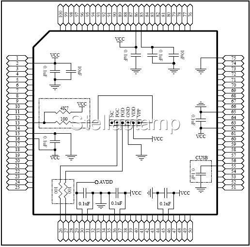 MCU BOARD   PLUG IN MODULE MICROCHIPS PIC24FJ128GB110  