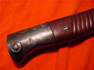 WW2 German K98 Mauser Bayonet 4 DDL maker     RED Grip Handle 