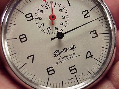 Sportcraft Swiss Timer Stopwatch 1/10 Second 7 Jewels Track Auto 