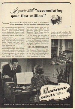 1940 Hammond Novachord Vintage organ Photo Print ad  