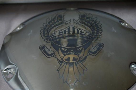 Harley Davidson HD Hog Engraved Derby Cover  