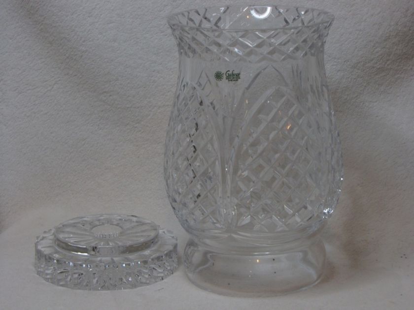 HURRICANE LAMP by GALWAY ETCHED DOVES MINT  