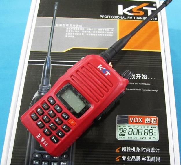 Red KST V6 VHF 136 174MHz Two way Radio+earpiece NEW  