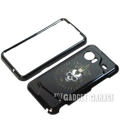 Skull Cover Case + Car Charger for Droid Incredible HTC  