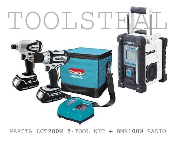 Makita LCT200W 18v Li Ion 2pc. Kit + BMR100W Radio  