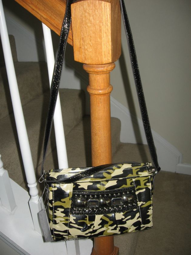 NEW KATHY VAN ZEELAND CONVERTIBLE CAMO HANDBAG WALLET  