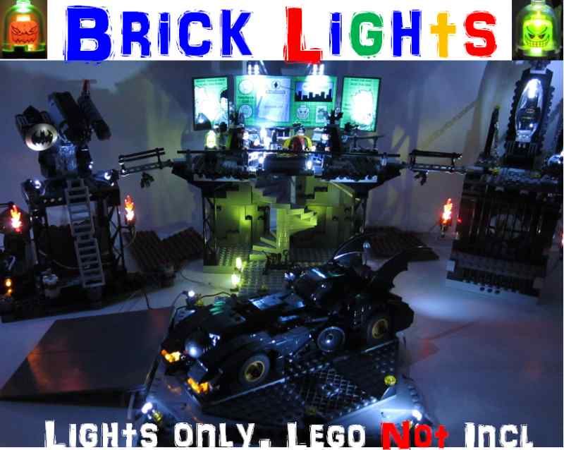 Lego BRICK LIGHTS Batman Batcave Freeze invasion 7785  