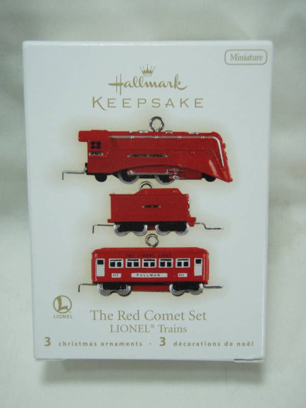 2009 Hallmark Red Comet Set of 3 Mini Lionel Trains  