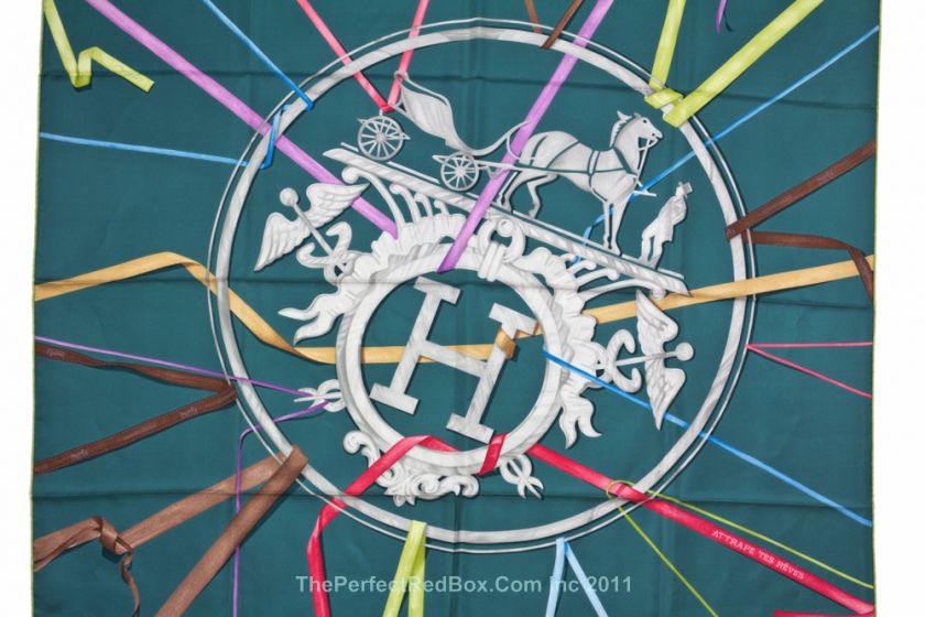 Authentic Hermes Silk Scarf ATTRAPE TES REVES LP. Cooke  