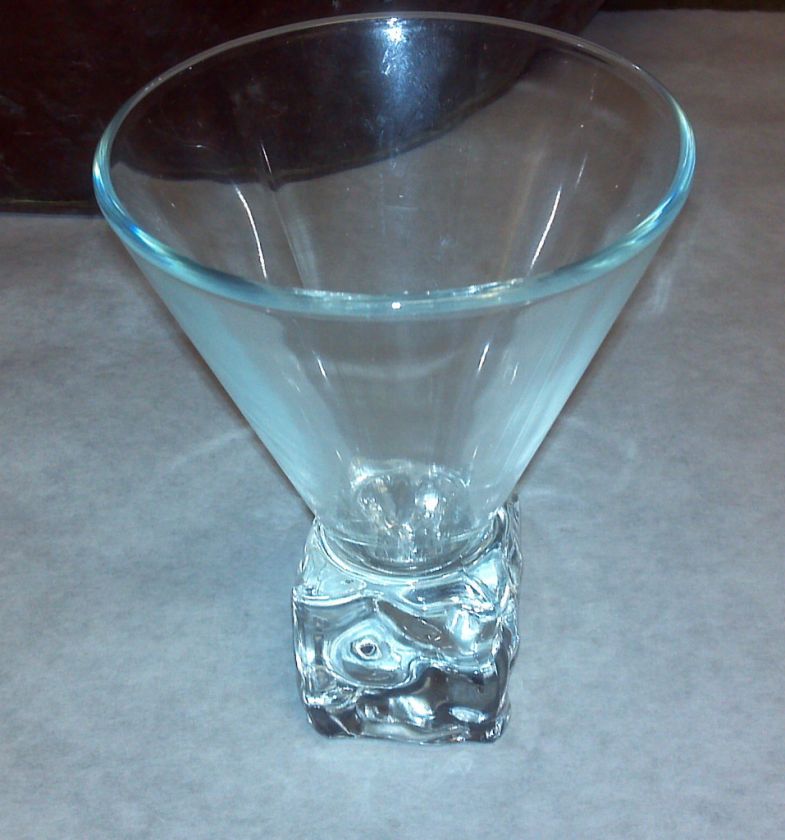 Ice Cube Bottom Martini Glasses New  