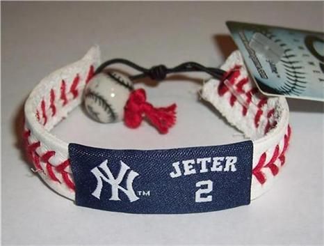 DEREK JETER NEW YORK YANKEES LOGO MLB LICENSED WRIST BAND BRACELET