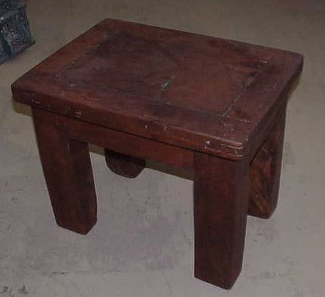   Mesquite End Table #2 Old Door Western Nightstand Handmade Cowboy