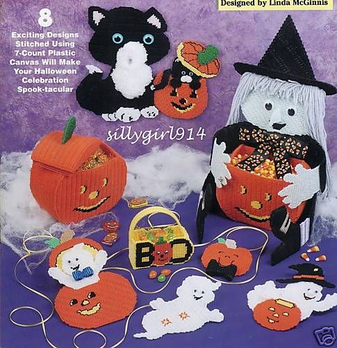 HALLOWEEN PROJECTS~Plastic Canvas PATTERN BOOK~OOP  