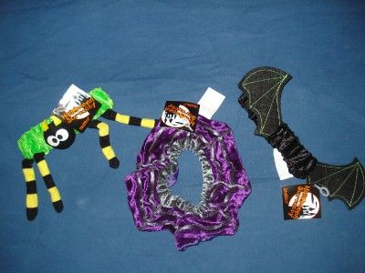 Halloween Hair Scrunchy Ties Bows Spider Web Bat 20  