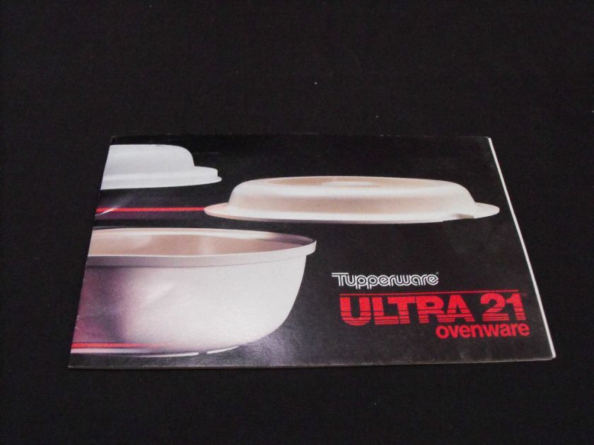 1983 TUPPERWARE ULTRA 21 OVENWARE RECIPE BOOK  