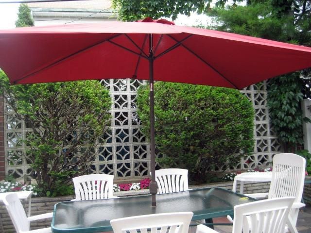 10 FT. X 6 1/2 FT. RECTANGULAR PATIO UMBRELLA NEW  