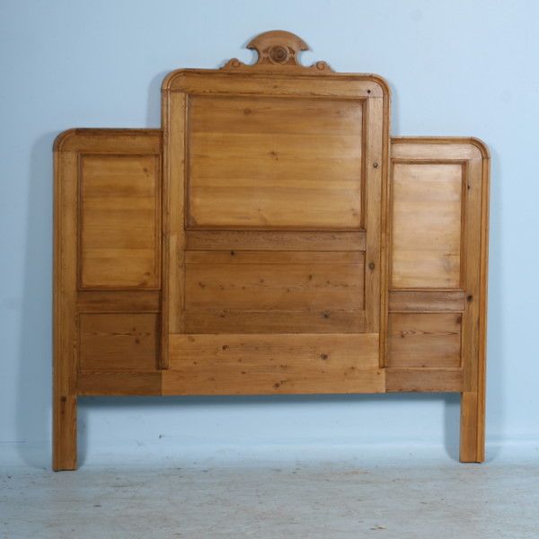 Antique Queen Danish Pine Headboard c.1880 This antique pine headboard 