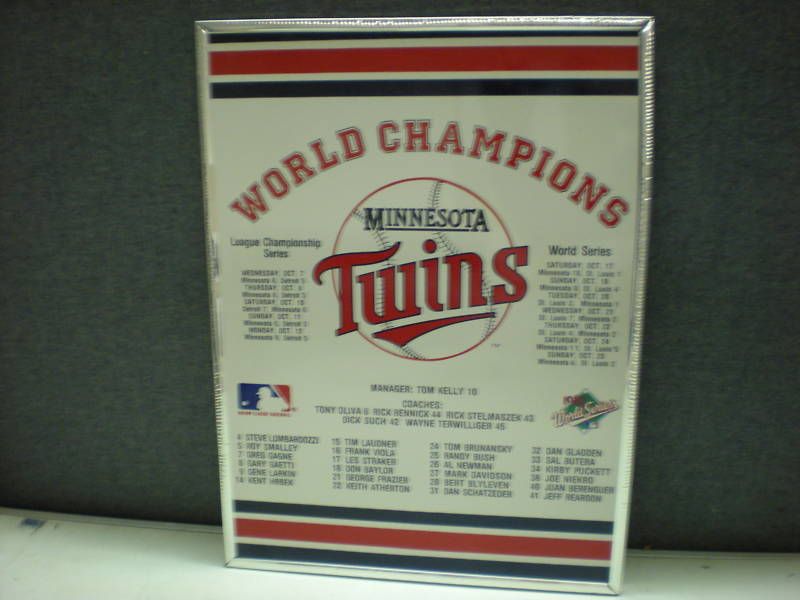 1987 Minnesota Twins Poster with Roster and Schedules  