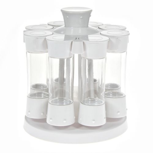 Kitchen Art Auto Measure Carousel Spice Rack 8 Shakers  