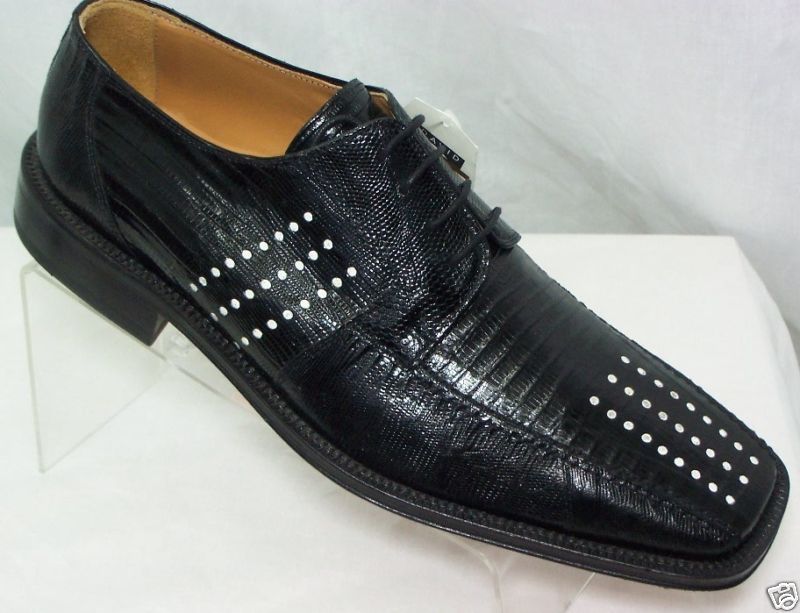 DAVID EDEN SHOES   LORRAIN BLACK GENUINE TEJU LIZARD 12  