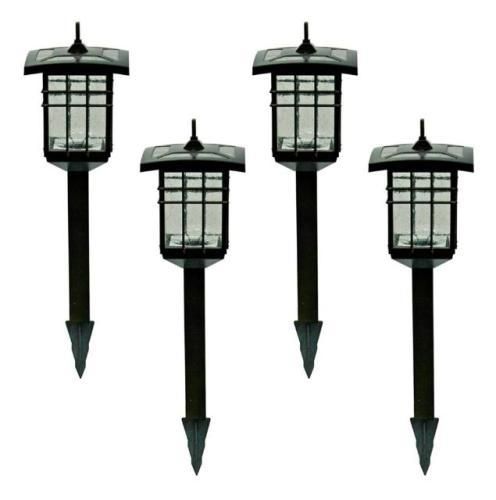 New Crossbar Solar Landscape Path Light Set   4 pc  