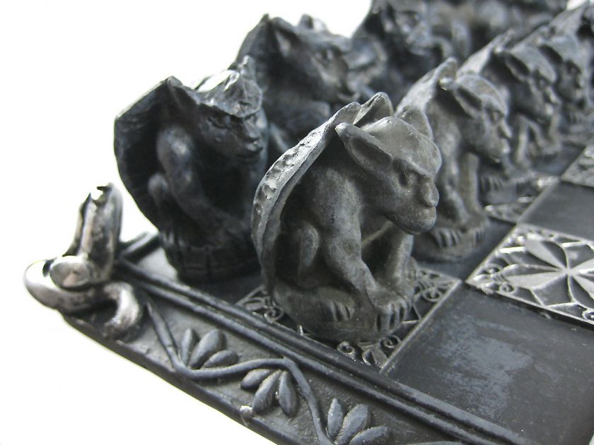 Cool Gothic Dragon And Gargoyle Chess Set  